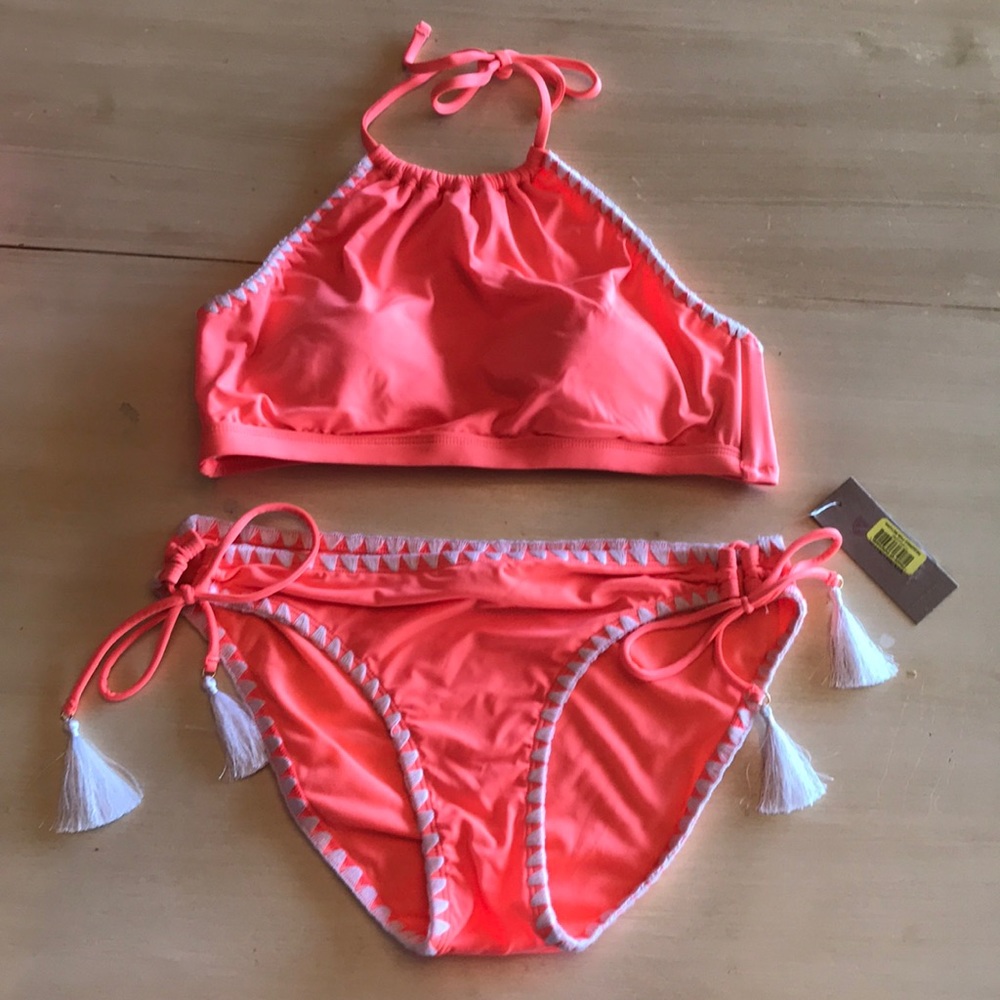 Cremieux Neon Peach Bikini Set
